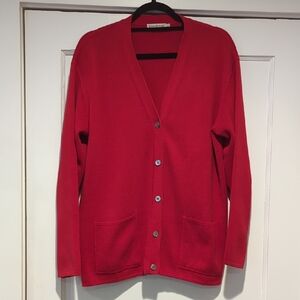 Vintage 80s Banana Republic Safari Apperal Cardigan Sweater Women Size Medium